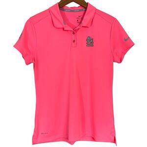 Nike Women’s St Louis Cardinals Short Sleeve Hot Pink Polo Shirt Size Medium